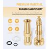 12380 Brass Adjustable Hose Nozzle for Patios Gutters Multiple Spray Pattern