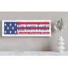 American Flag Wooden Sign with Custom Name & Established Date