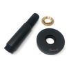 Ceiling Mount Shower Arm and Escutcheon with 1/2-Inch NPT Thread (3", Black)