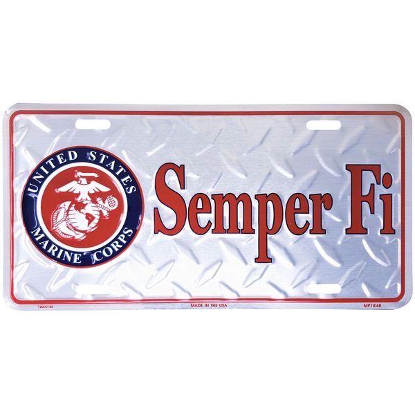 Marines Semper Fi Aluminum License Plate