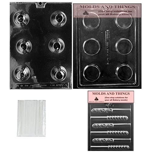 ICE CREAM BON-BON Chocolate Candy Mold, Swirl Pretzel Chocolate Mold Candy Mold, Plain Cookie Chocolate Candy Mold with Copywrited molding Instructions
