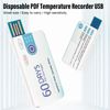 1 Pack Temperature Data Logger, Single Use Temperature Recorder 10000 Groups USB Temperature Loggers High Accuracy Cold Chain Transportation, -30℃ to 60℃