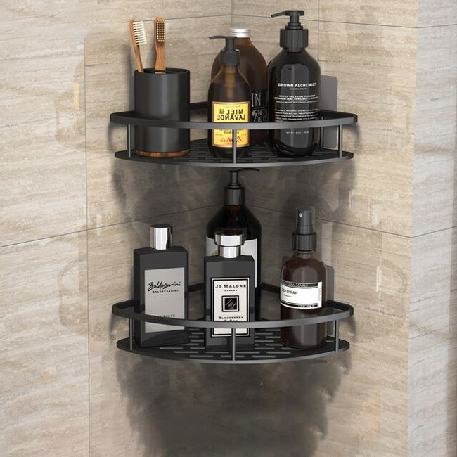 Bathroom Shelves No-drill Corner Shelf Shower Caddy Storage Racks Shampoo  Holder Toilet Kitchen Organizer Bathroom Accessories