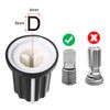 uxcell Potentiometer Knobs, Plastic, Black, 0.2 inch (6 mm) Shaft Hole Diameter, D Type, Guitar Volume Tone Knobs, Pack of 10