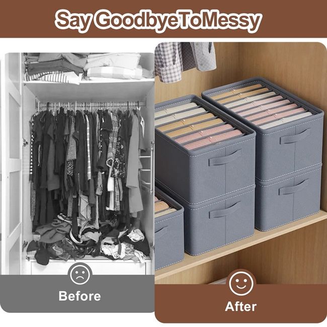 1pc Wardrobe Clothes Organizer, Closet Organizers And Storage 7/9 Grids  Divider Drawer Organizers Compartment Storage Bins For Jeans T-shirt Pants  Leg