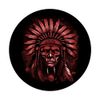 Apache Portrait Indian Chief Head Red Artwork PopSockets Standard PopGrip