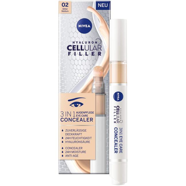 NIVEA Cellular Filler 3IN1 Renkli Göz Kremi 02 Orta Ton