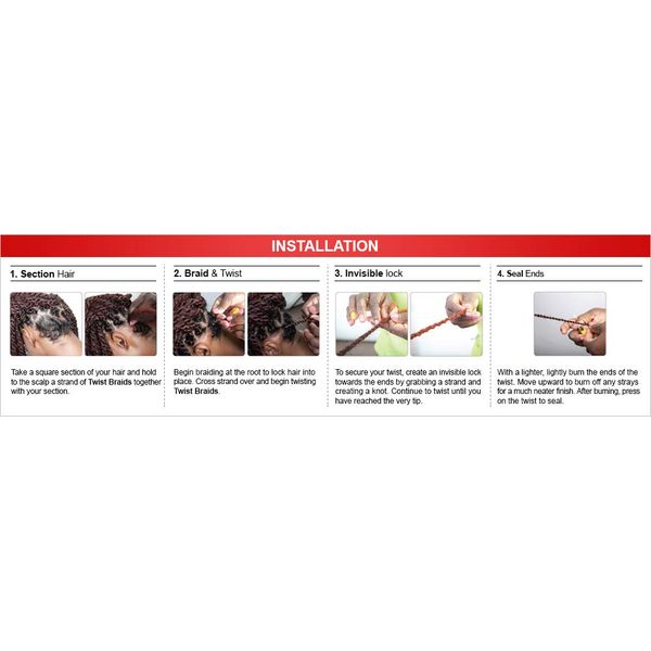 6 PACKS/LOT FreeTress Equal Synthetic Hair Braids Marley Braid (Jamaican Twist Braid) (4)