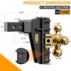 2'' Receiver Trailer Hitch 6'' Drop Adjustable Towing Hitch Tri-Ball Mount