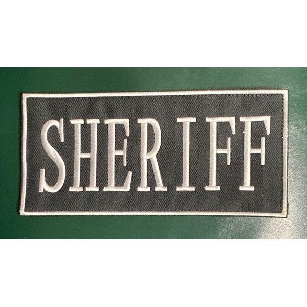 New 9" x 4" Velcro Sheriff Logo Patch