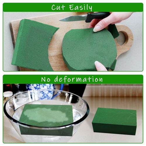 Prashent 8Pcs Floral Foam Blocks,Green Wet Dry Flower Foam Plant Foam for Fresh & Artificial Flower Arrangements DIY Craft 5.5”L X 3.1”W X 1.7”H