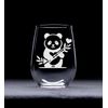 Panda Bamboo Stemless Wine Glass, 17 oz.