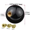 Abfer 6 Speed Shift Knob Lower Right Gear Shift Knobs Ball Stick Shifting Handle Fit for Car Vehicles (Black)