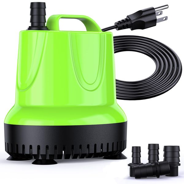 FREESEA Submersible Water Fountain Pump: 845 GPH 60W Small Sump Pump for Outdoor Pond Hydroponic Statuary Waterfall Aquarium Fish Tank