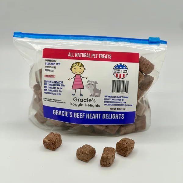 Gracie's Doggie Delights Beef Heart Delights