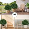 Artificial Cypress Topiary Tree with Ground Spike, Set of 2 Artificial Shrub ...