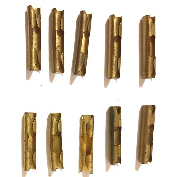 1960's [10] LIONEL/ATLAS HO Slot Car Race Track Brass Clips Roadway Joiners (C)