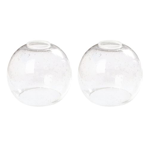 Anmire Clear Seeded Glass Globe Lamp Shades Replacement Lampshade Cover with 1-5/8-inch for Wall Sconce Pendant Lighting G0091