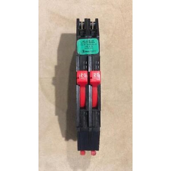 Original ZINSCO 2P Twin 20 amp Type R38 Snap-on Circuit Breaker Clean No Tie Bar