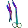 CynaMed Premium Heavy Duty Bandage Scissors 5.5" Rainbow