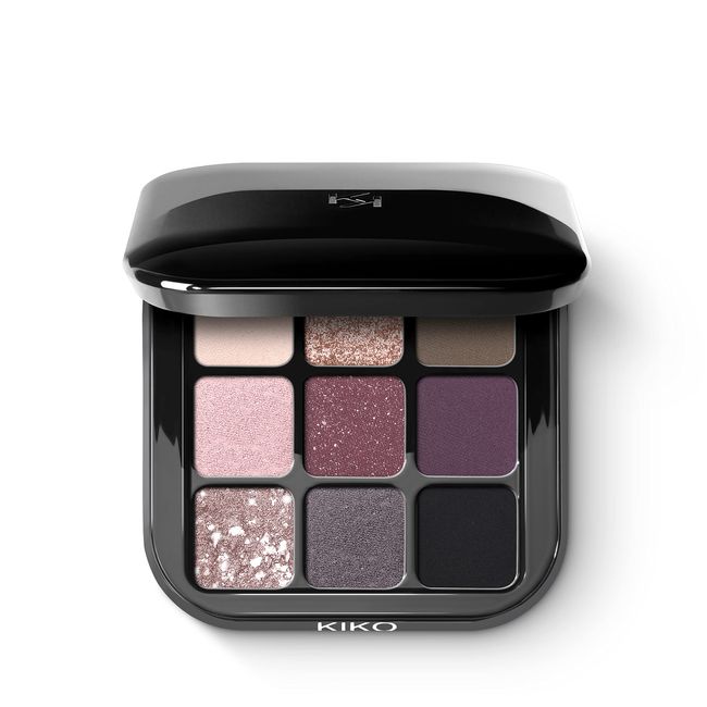 KIKO Milano Glamour Multi Finish Eyeshadow Palette 04 | Palette With 9 Eyeshadows In Different Finishes