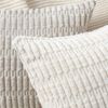 Madizz Pack of 2 Boho Striped Corduroy Throw Pillow Covers 18x18 inch, 45x45 cm, Beige Soft Decorative Cushion Cover for Sofa Bedroom Pillow Shell