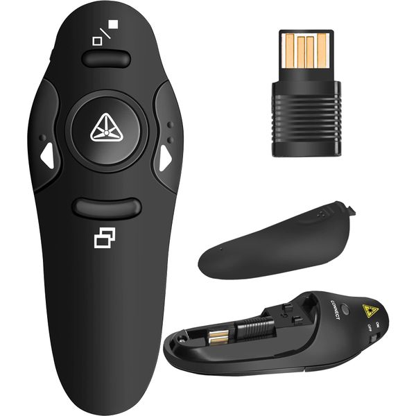 Presentation Remote Clicker, Wireless Presenter for PowerPoint Presentation Remote, RF 2.4GHz USB for Mac, Keynote, Computer, Laptop