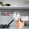 Double Socket with USB | Type-C + USB-A | 35W Super-Fast Charge | White Screwless Wall Outlet 13A