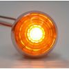 Pair 1-1/4" Dual Function Amber LED Marker Light VTG/Classic Mini Moon Chrome 