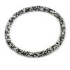 Avalaya Statement Chunky Snow White/Black Beaded Stretch Necklace - 50cm L