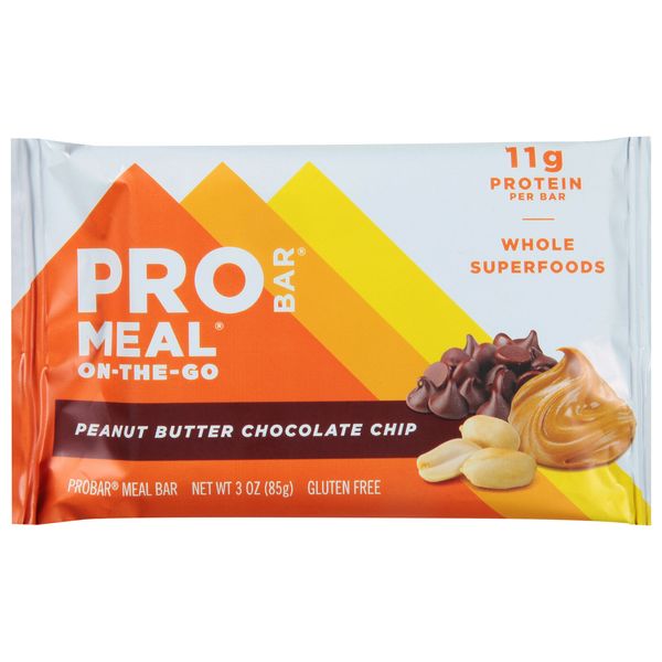 Probar Bar Meal Peanut Butter Chocolate Chip Organic 3 oz (Pack Of 12)