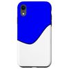 iPhone XR GEOMETRIC TWO TONE WAVE PATTERN BLUE AND WHITE Case
