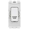 BG Evolve White RRCHPCDW 20A DP Appliance Grid Switch Labelled Cooker Hood