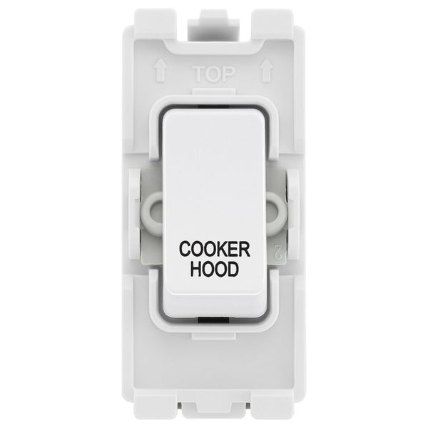 BG Evolve White RRCHPCDW 20A DP Appliance Grid Switch Labelled Cooker Hood