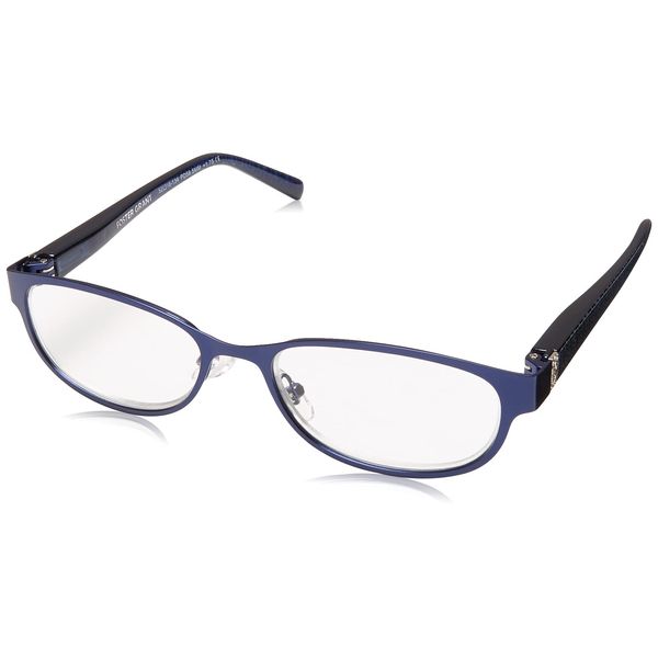 Foster Grant Isa Reading Glasses, Navy Blue/Transparent, 59 mm