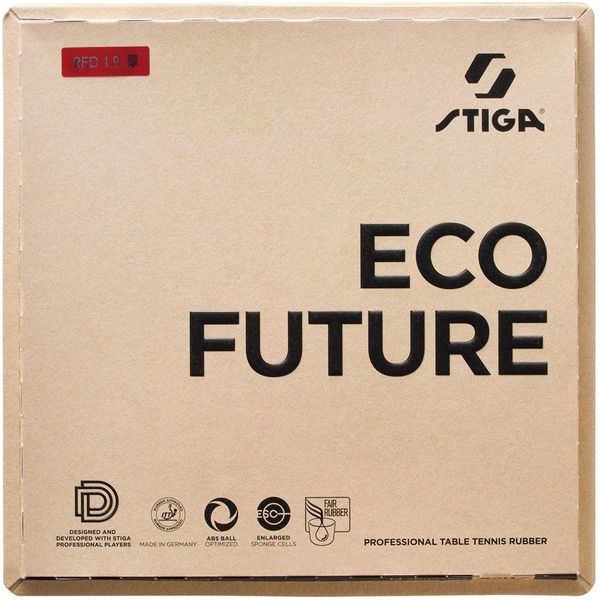 STIGA 1712190519 Table Tennis Rubber Control Grip Eco Future Red Thick Red