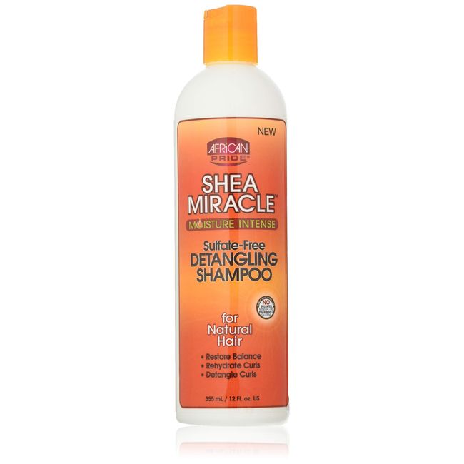 African Pride Shea Butter Miracle Detangling Shampoo, 12 Ounce