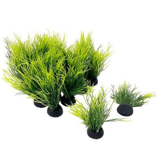 Aquarium Plants Fish Tank Decorations 20pcs Small Size/2inch Tall Plastic Art...