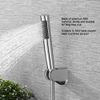 Shower Head Holder, Wall Mount Hand Shower Bracket Adjustable Movable Hand-held Shower Head Bracket Base Support Bracket