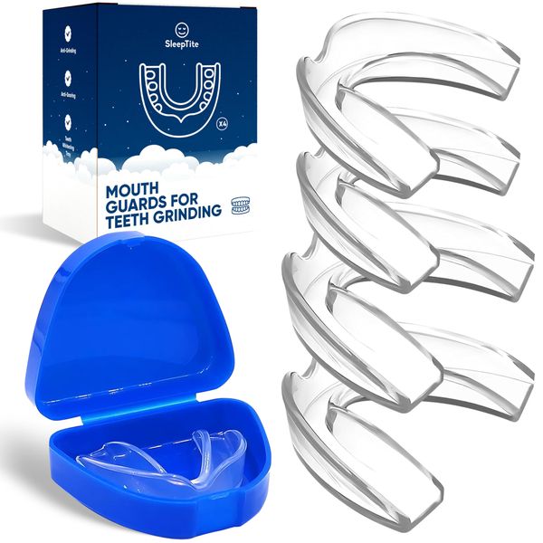 SleepTite Mouth Guard for Teeth Grinding, Moldable Teeth Grinding Guard, Comfortable Gum Shield for Grinding Teeth, Mouth Guard for Bruxism Ideal to Stop Grinding Teeth in Sleep, Night Guard Teeth