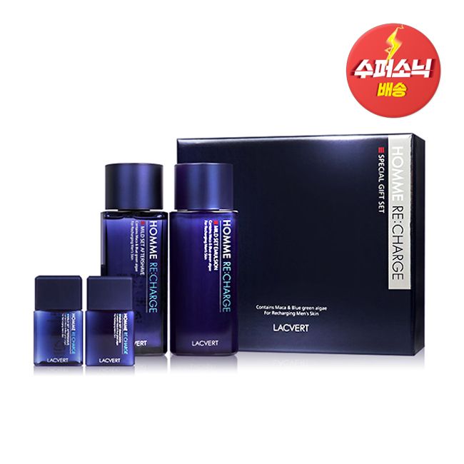 Lacvert Homme Recharge After Shave Emulsion 2 Cosmetic Set (185ml 180ml)