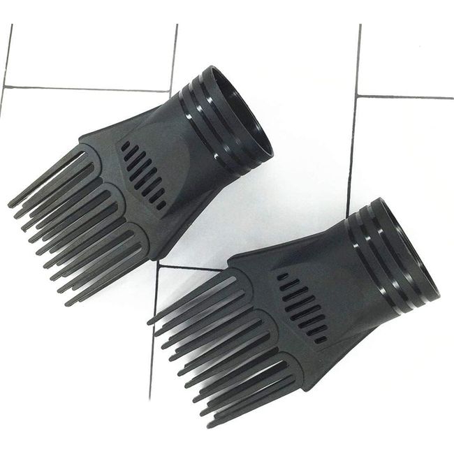 Black Universal Hair Dryer Comb Nozzle Plastic Hairdressing Salon Hair Dryer Blow Comb Attachment Hair Styling for Straightening Detangling Fine Curly Natural Hair Combs Styling Tools and Appliances