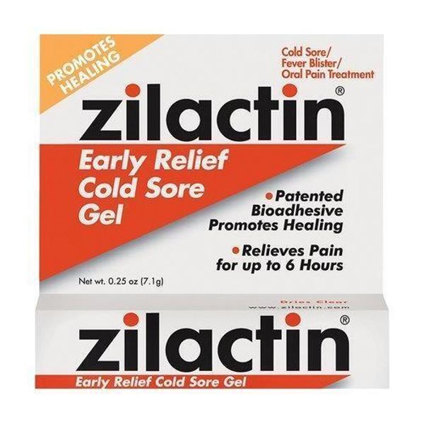 Zilactin Cold Sore Gel Medicated Gel 0.25Oz Each