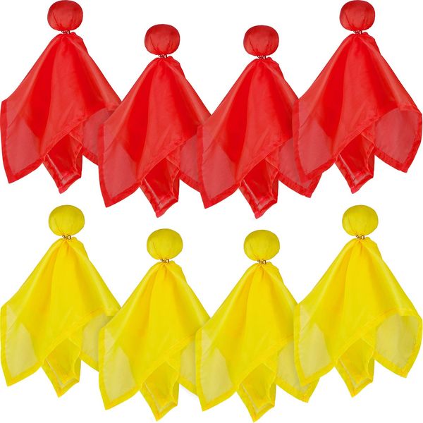 Gejoy 8 Pieces Penalty Flag Football Challenge Flags Football Referee Flag for Party Accessory (Yellow and red)