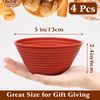 Webake Bread Proofing Basket Small Round Set Silicone 4 Pcs 5 Inch Mini Bread Proofing Baskets Sourdough Basket Proving Baskets Baking Tools