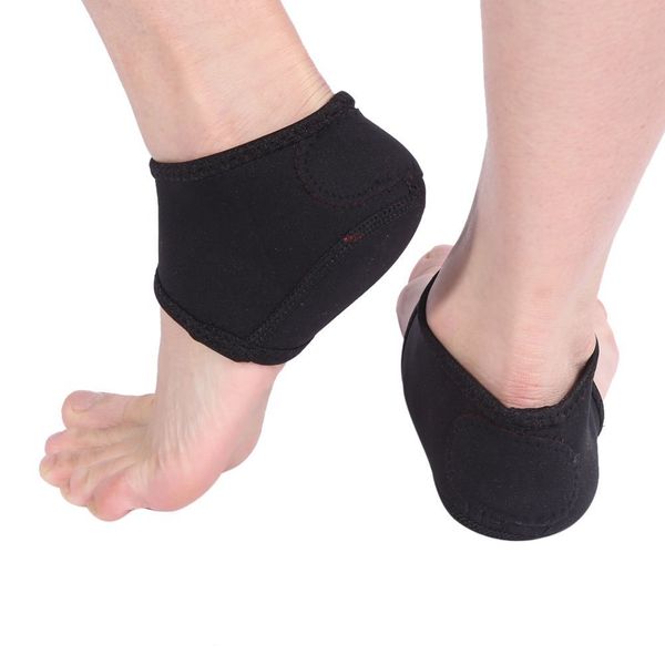 Heel Protector Heel Pads Shock Absorption corneum Care Plantar Fasciitis Insole Thermal Moisturizing Thermal Socks Unisex Black 1 Pairs