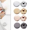 Buwei Brass Round Cuff Button Cover Cuff Links for Men, Gold, 2Pcs/Set