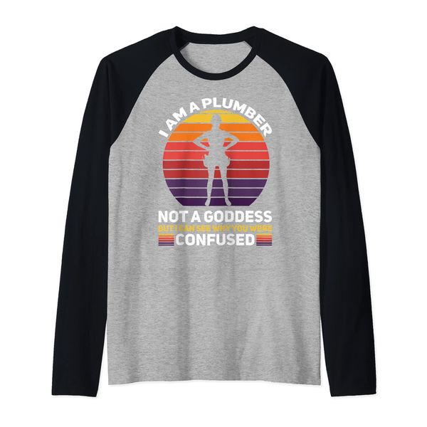 Plumber Plumbing Extra Charges Drain Surgeon Goddess Raglan Baseball Tee