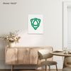 3dRose, Trinity Celtic Knot In Green, Museum Grade Canvas Wrap 11x14