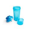 SmartShake Slim Multi-Storage Shaker Bottle 500ml - Neon Blue